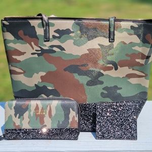 camo kate spade purse